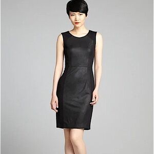 BCBGMax Azria “Kellen” Faux Suede Black Dress sz 0